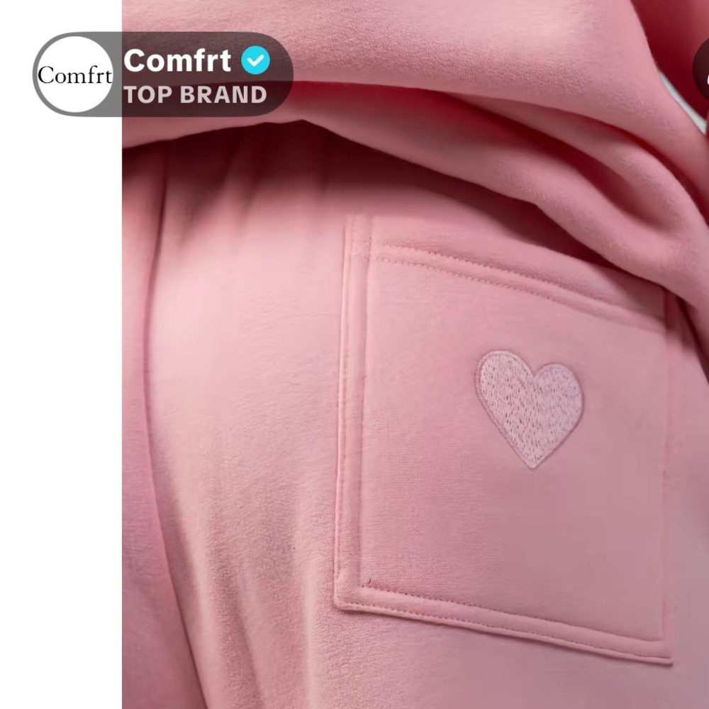 Comfrt Love Collection Sweatpants in Petal Pink - Picture 4 of 15